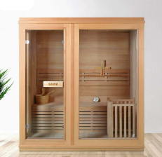 Sauna a vapore domestica con timer - Costruzione in legno di cedro naturale per rilassanti sessioni spa