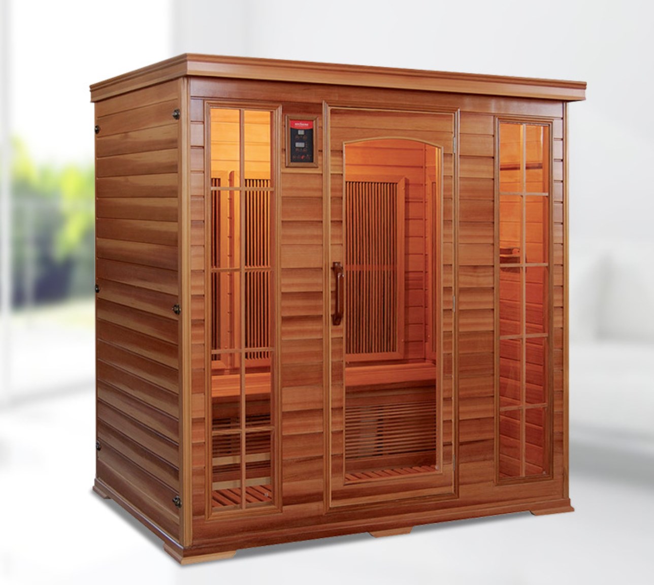 Sauna a infrarossi lontani in cedro rosso per 3-4 persone per uso domestico