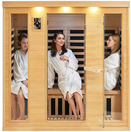 Sala sauna a infrarossi di cicuta di 4 persone interni