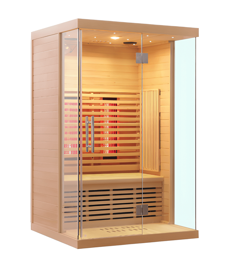 Sauna a infrarossi a spettro completo dal nuovo design - Sauna curativa domestica per 2 persone Sauna a infrarossi a spettro completo dal nuovo design - Sauna curativa domestica per 2 persone