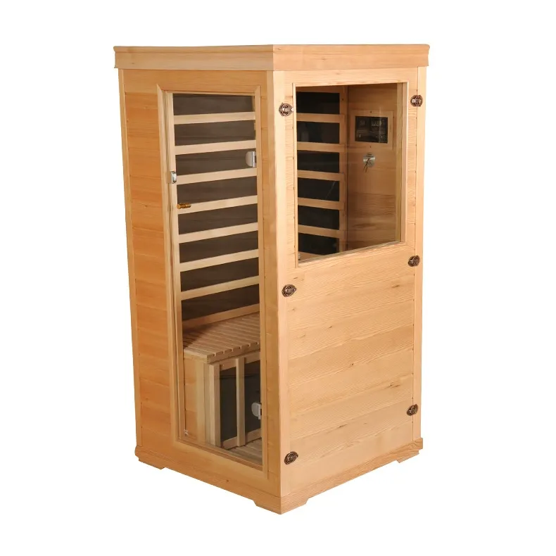 Sauna per una persona con porta in vetro